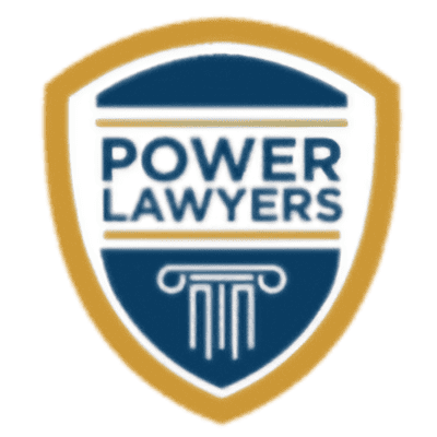 Power Lawyers shield emblem representing strength and legal expertise in personal injury, workers’ compensation, and wrongful death cases at Frank Law Firm, P.C.